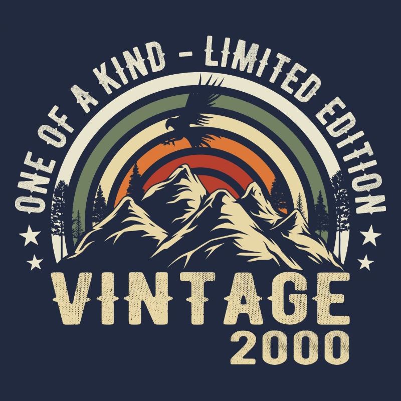 Né en 2000 Vintage 2000 Anniversaire Rétro 2000