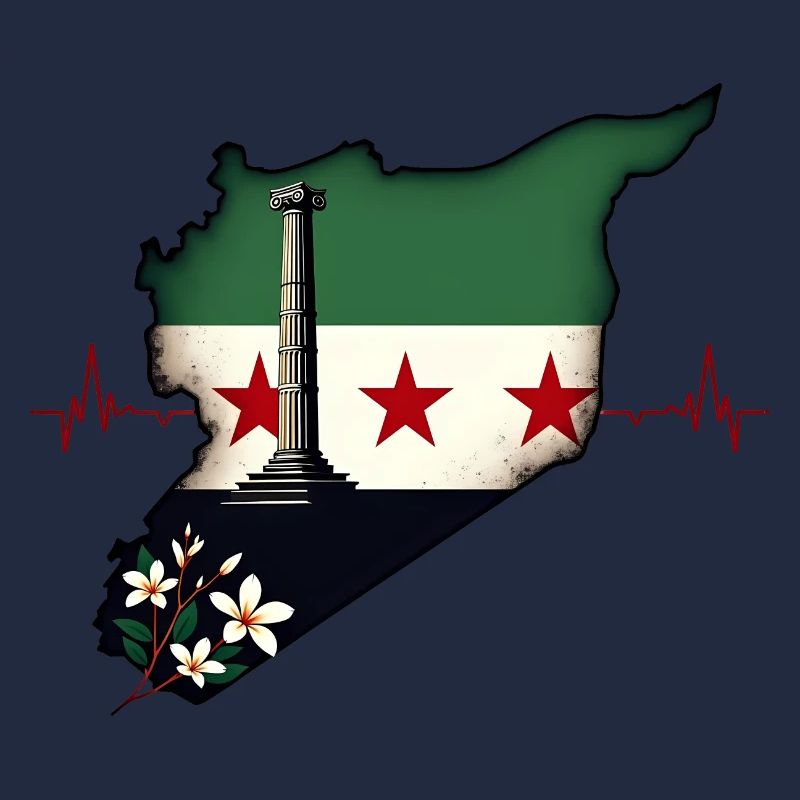 Drapeau Syrie - Centre de table