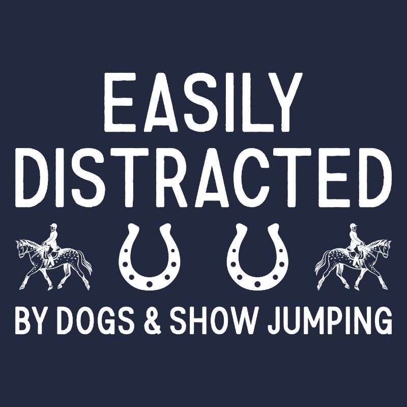 Le sauteur facilement distrait par les chiens et le saut d’obstacles