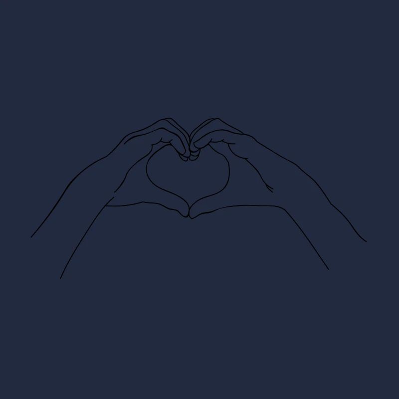 Geste de la main dessiné amour minimaliste
