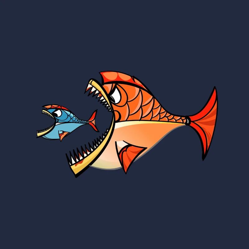 Deux piranhas