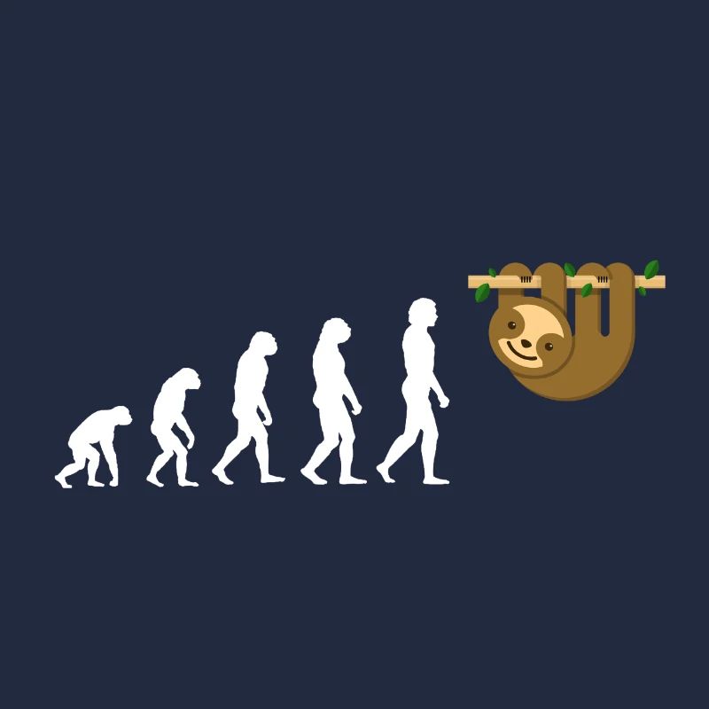 Evolution Sloth Faultier Tier Tierliebe Sweet Love