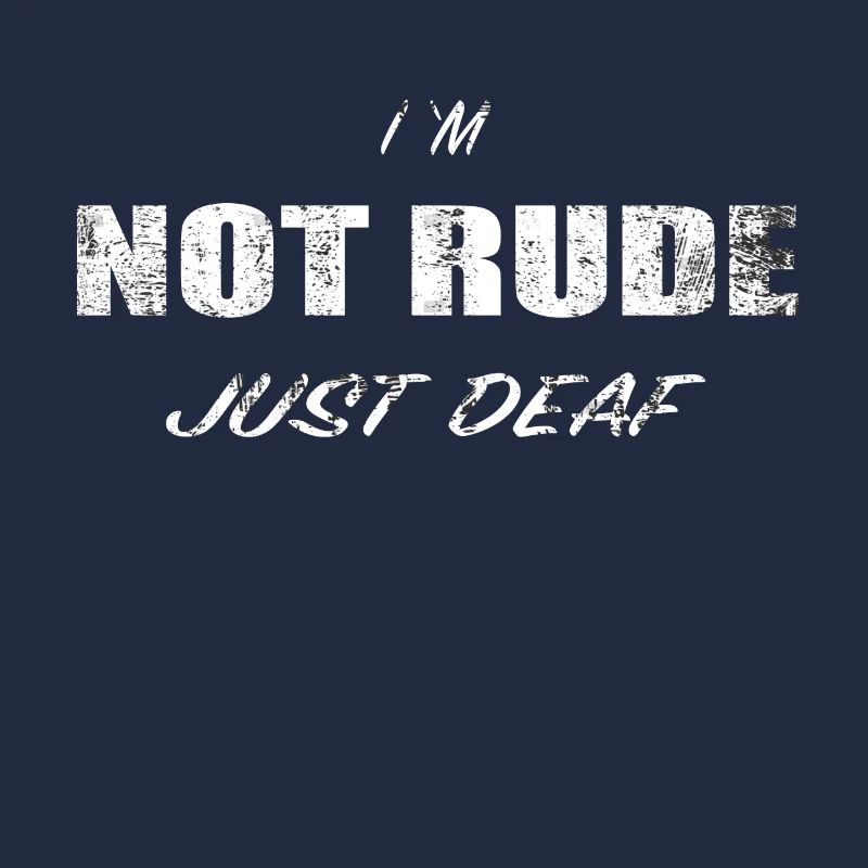 T-shirt de conscience de sourd pas impoli juste sourd