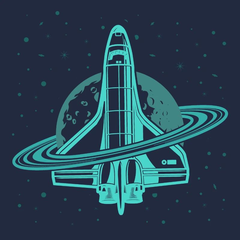 Space Shuttle Space Saturn Planet Moon Space