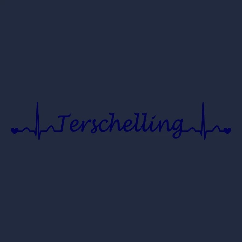 Terschelling Herzschlag dunkel blau