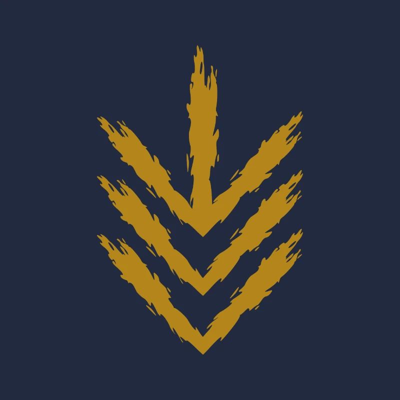 Icône de flèche vers le bas or