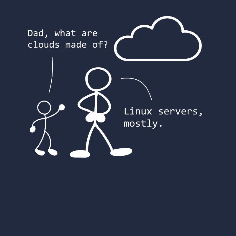 Cloud Witz ITler Programmierer Computerfachmann