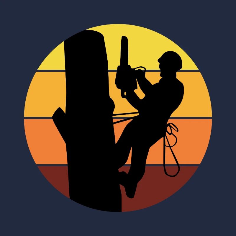 Arborist Tree Climber Climbing Vintage Rétro