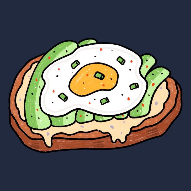 Avocado Fried Egg Bread Snack