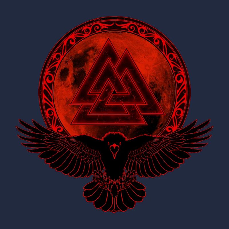 Raven Valknut Full Moon