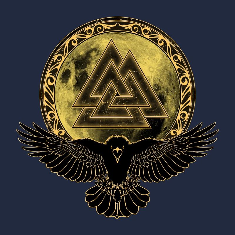 Raven Valknut Full Moon