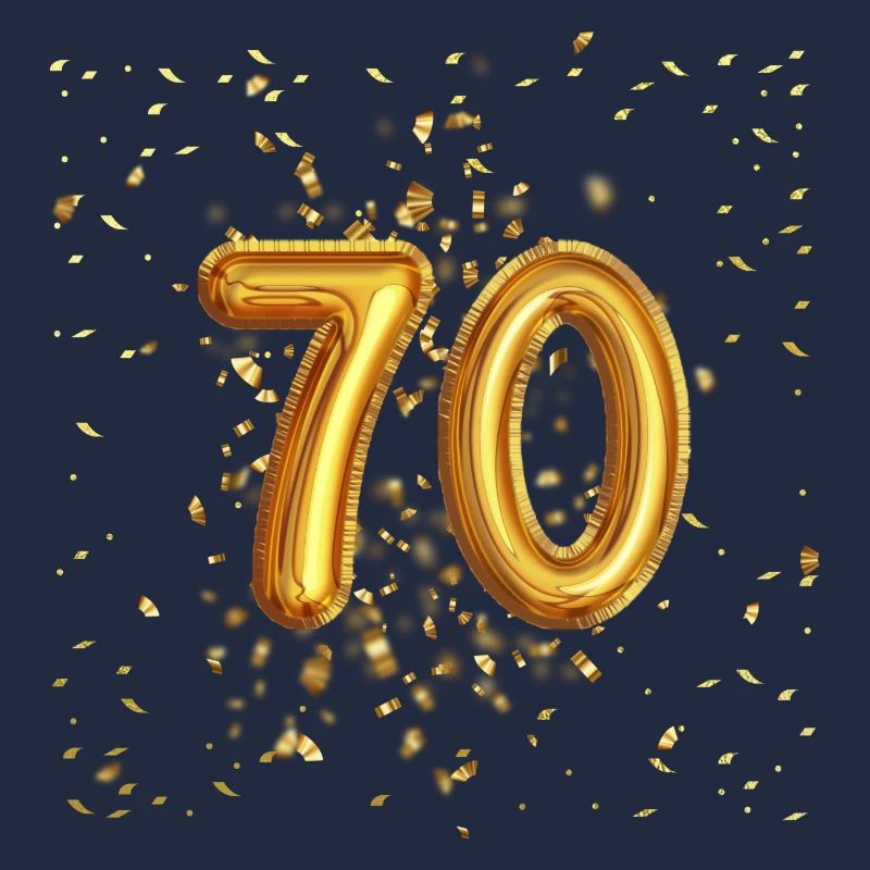 70 Jähriges Luftballon Design