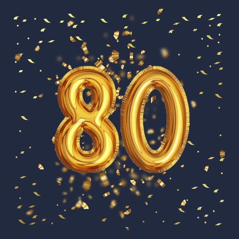 80 Jähriges Luftballon Design