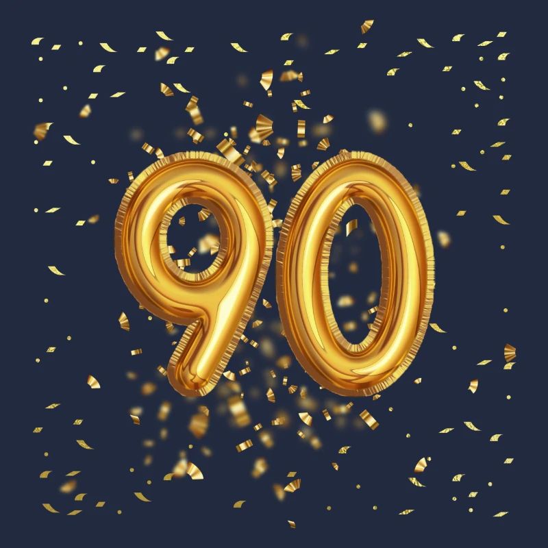 90 Jähriges Luftballon Design