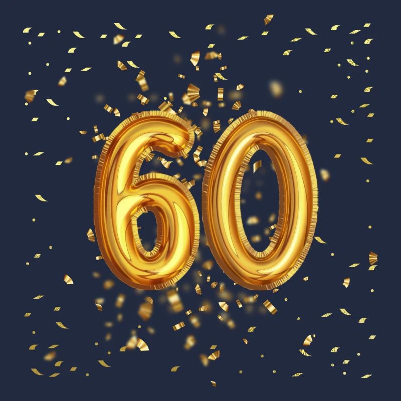 60 Jähriges Luftballon Design