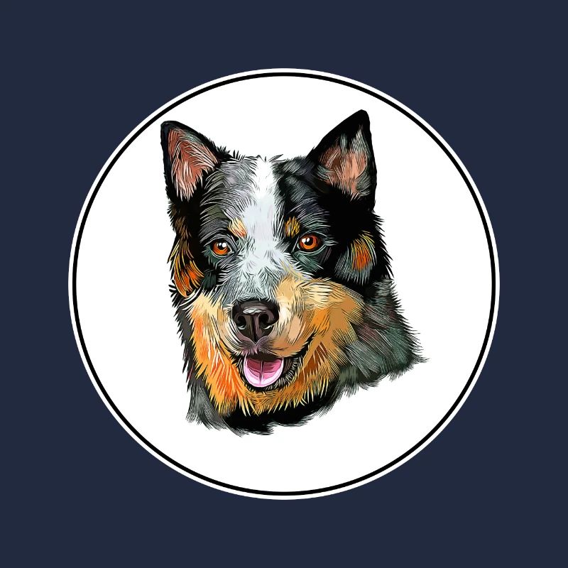 Australische Stumpy Tail Cattle Dog Illustration