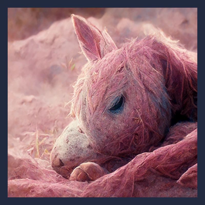 Bébé cheval gît sur le sol Rosa V