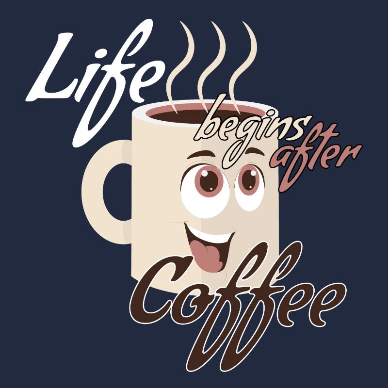 Das Leben beginnt nach einem Kaffee Geschenk
