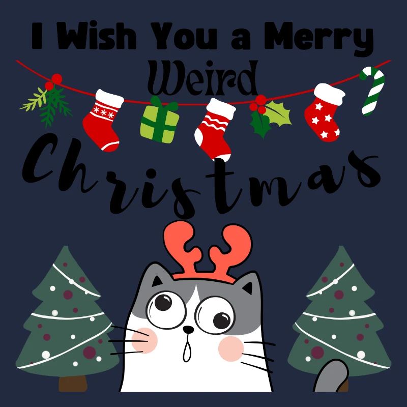 Je te souhaite un joyeux Noël bizarre (chat)