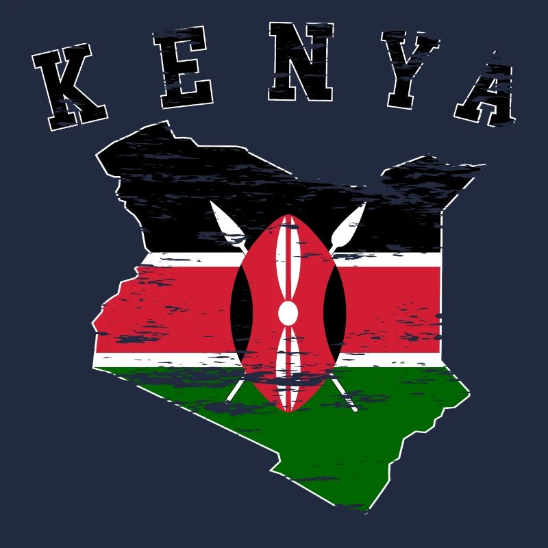 Carte murale du Kenya Drapeau utilisé