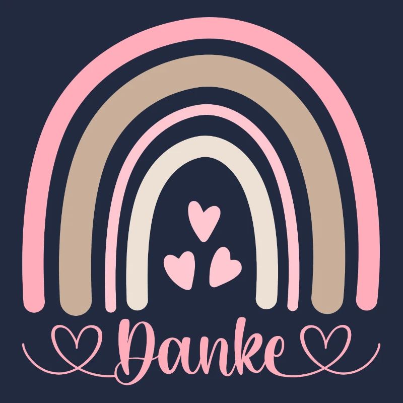 Danken - Danke sagen - Boho Regenbogen - Danke