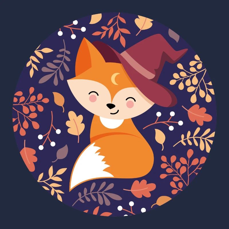 Fuchs mit Herbstmuster