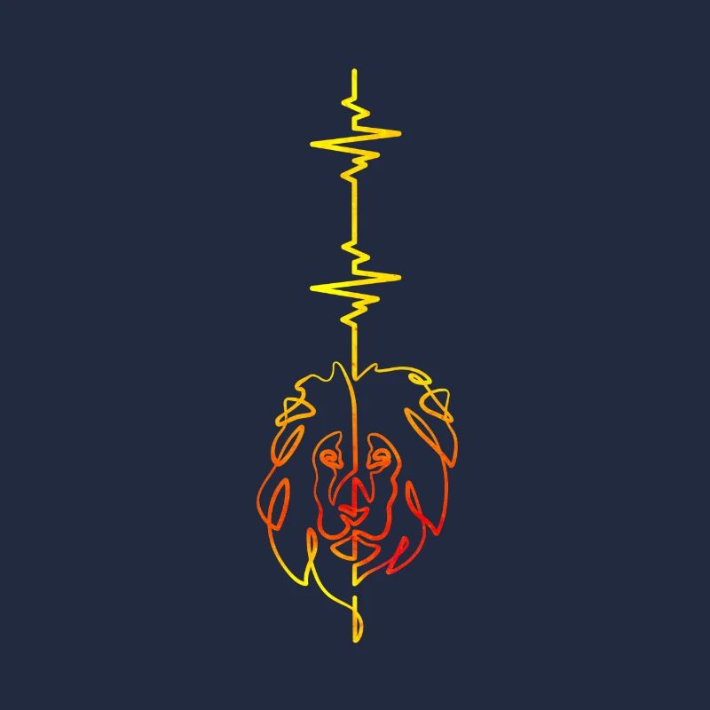 Heartbeat vertical lion