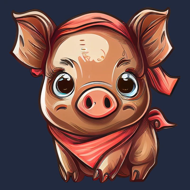 Schwein mit Bandana
