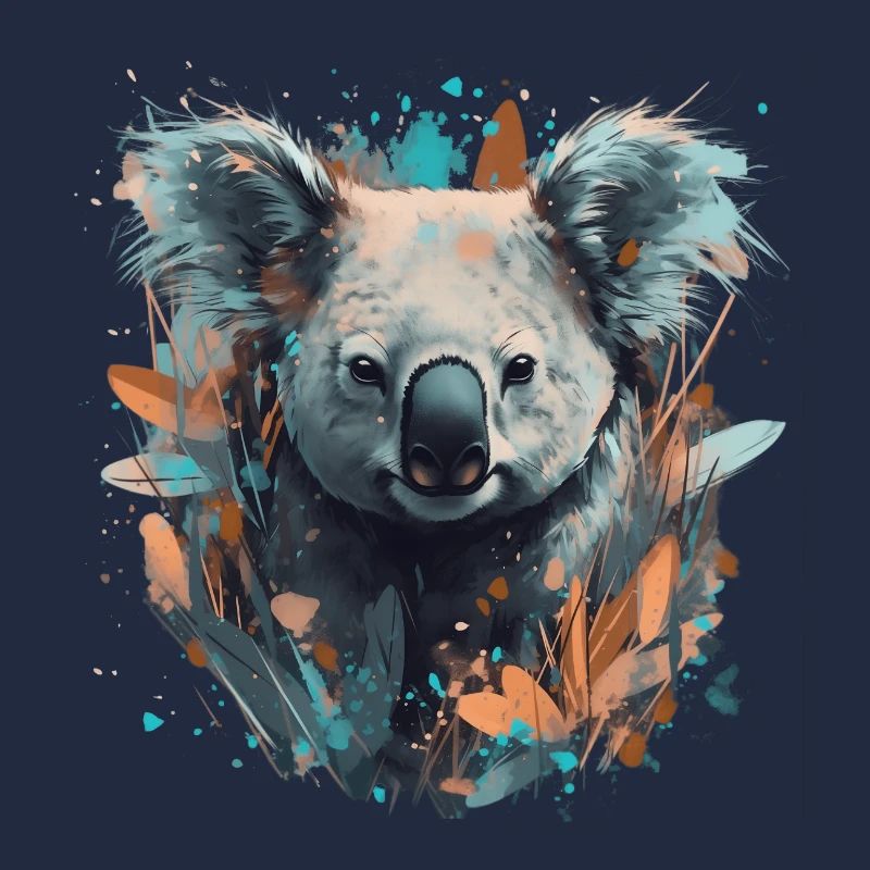 Koala Ours dans les eucalyptus
