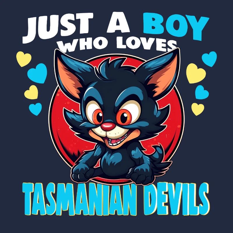 Just a Boy who Loves tasmanian Devils