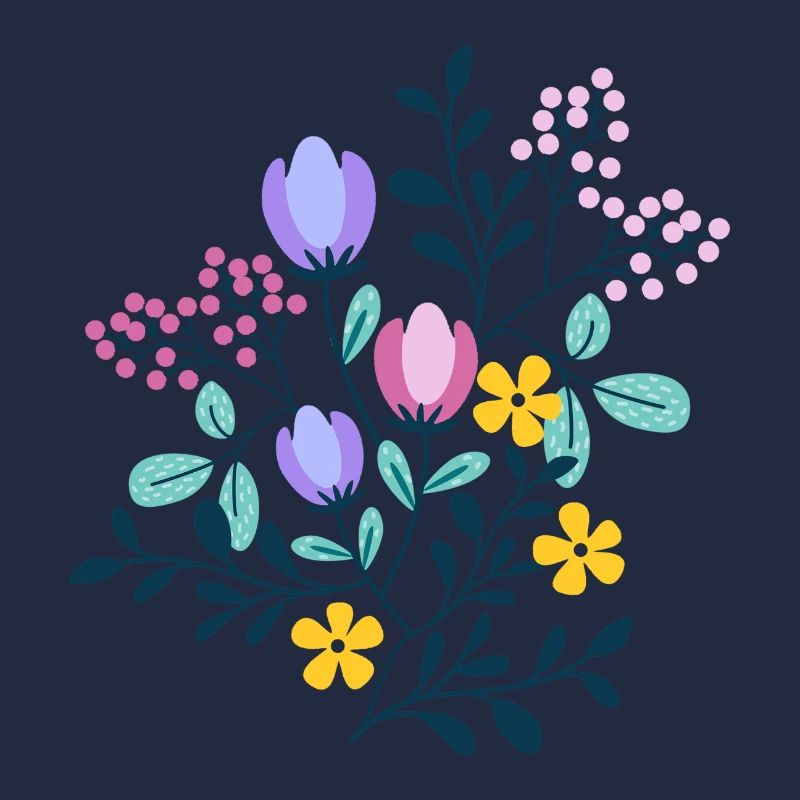 Rose, Violet et Jaune FLEURS