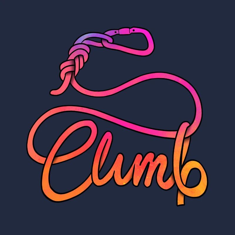Multicolor climbing rope carabiner