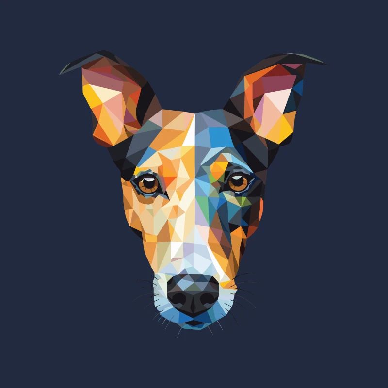 Glatte Foxterrier-Hunderasse buntes Aquarell