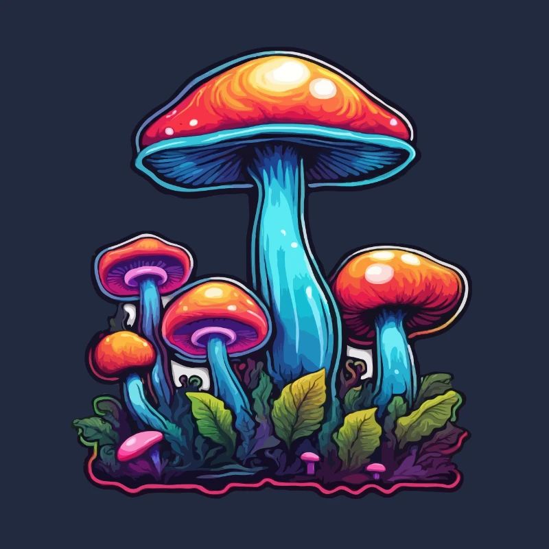 Champignon / Champignon / Prairie / Forêt / Goa / Psy
