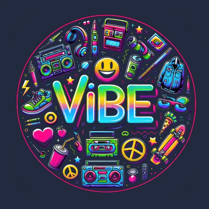 Retro Vibe: Neon Buzz