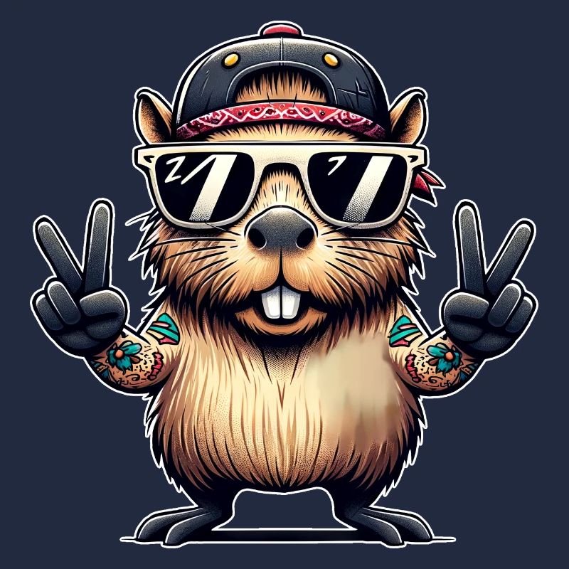 Capybara Peacezeichen