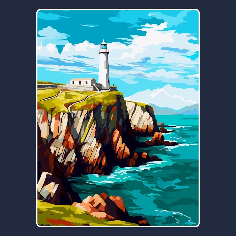 South Stack Cliffs Anglesey Vintage Reiseposter
