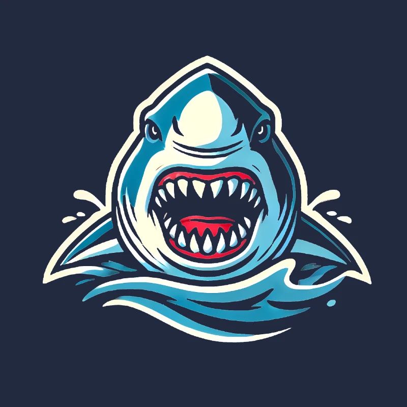 Fierce Shark Bite IllustrationFierce Shark Bite I