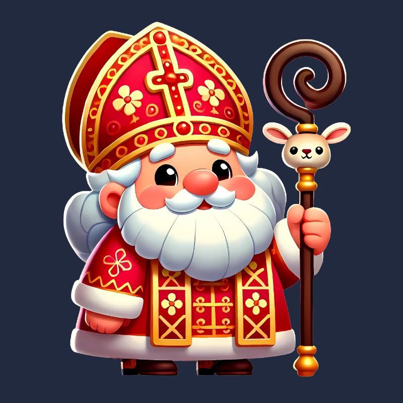 Conception de dessin animé festif de Saint-Nicolas