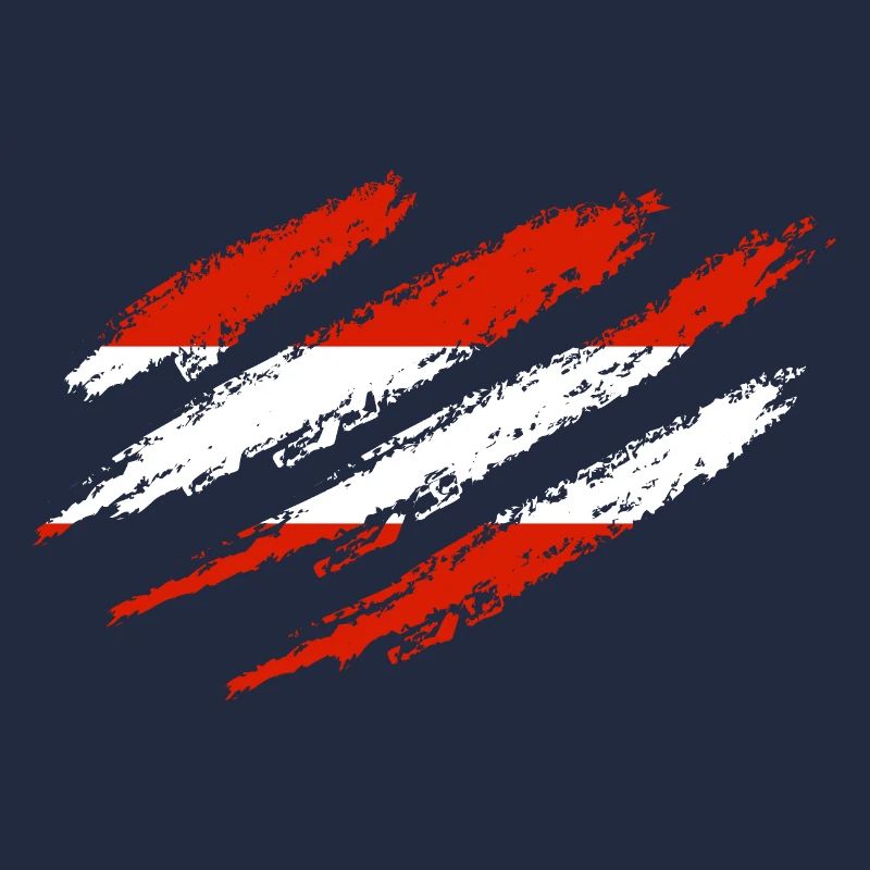 Drapeau de l'Autriche Autriche Rayures Couper les marques de rayures