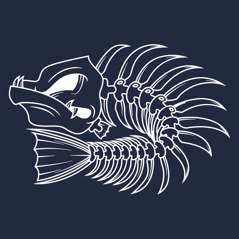 Fish bones herringbone fish skeleton