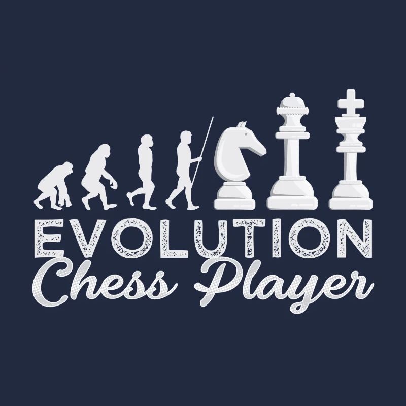 Schach Evolution Schachspieler Geschenkidee