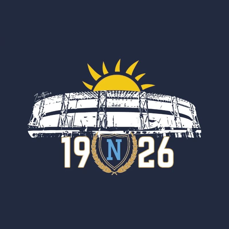 Soleil levant sur le Stade San Paolo - version blanche
