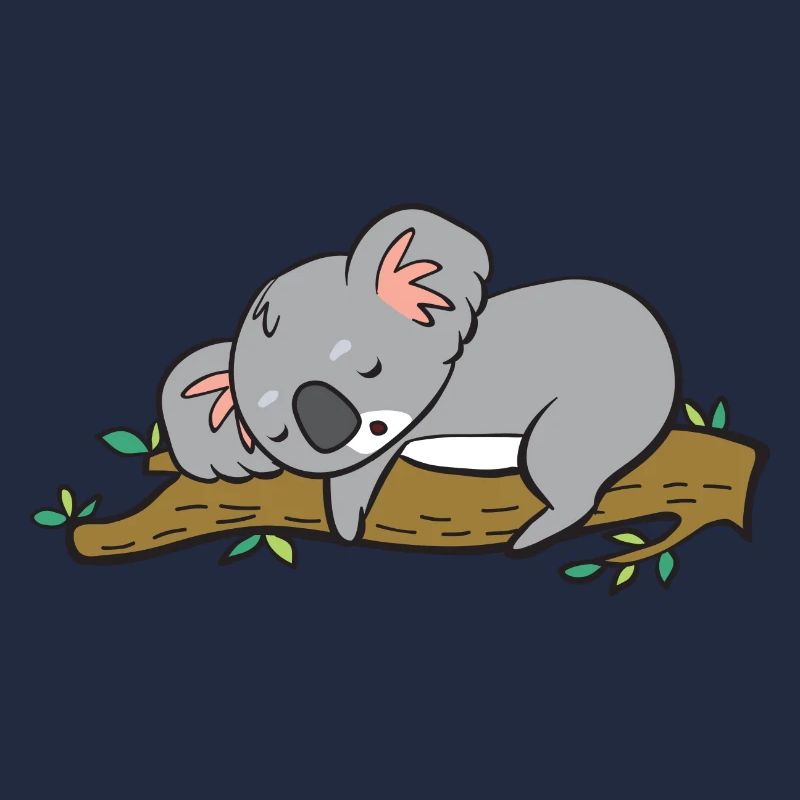 A cute koala is sleeping.