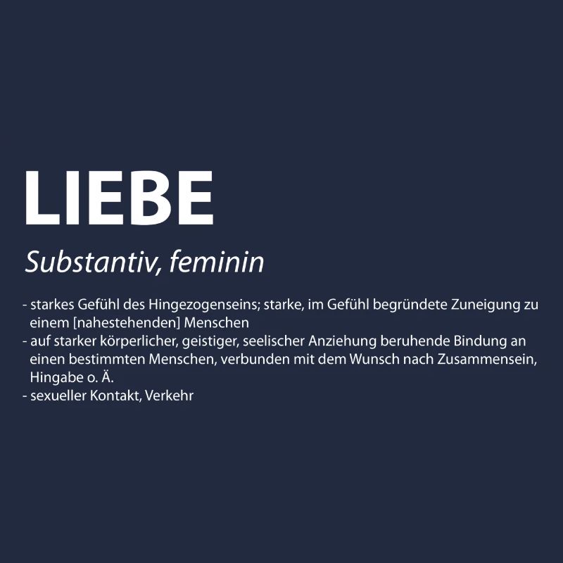 Wort Definition Liebe Geschenk Idee weiss