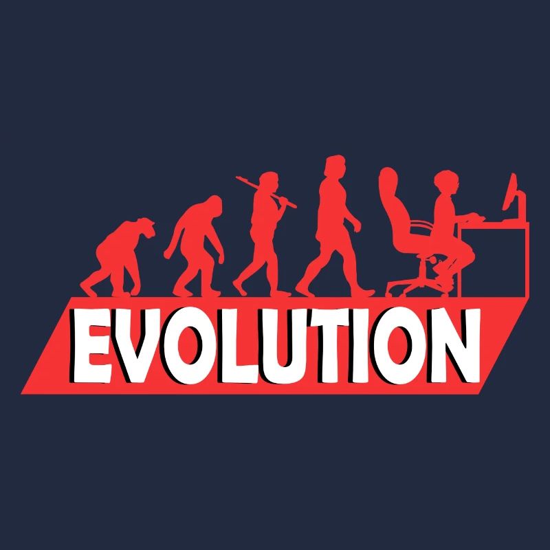 Computer Nerd Programmierer Evolution witzige