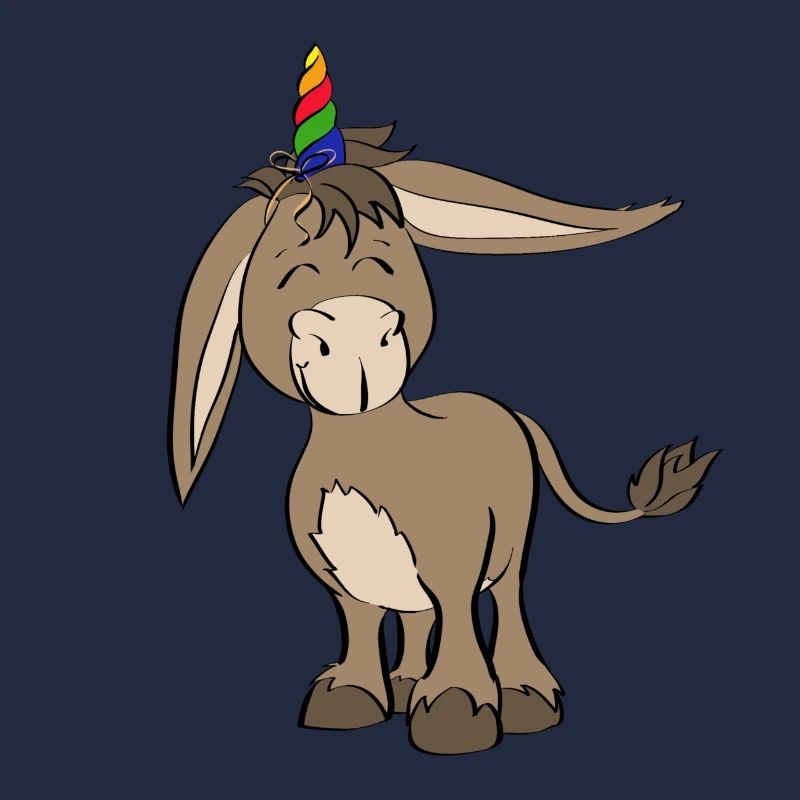 Einzigartige Einhorn-Esel-Geschenkidee / Eselhorn