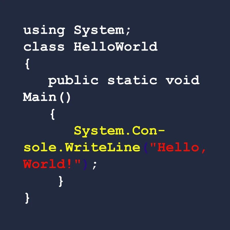 Programme cadeau pour les développeurs Hello World C # Sharp