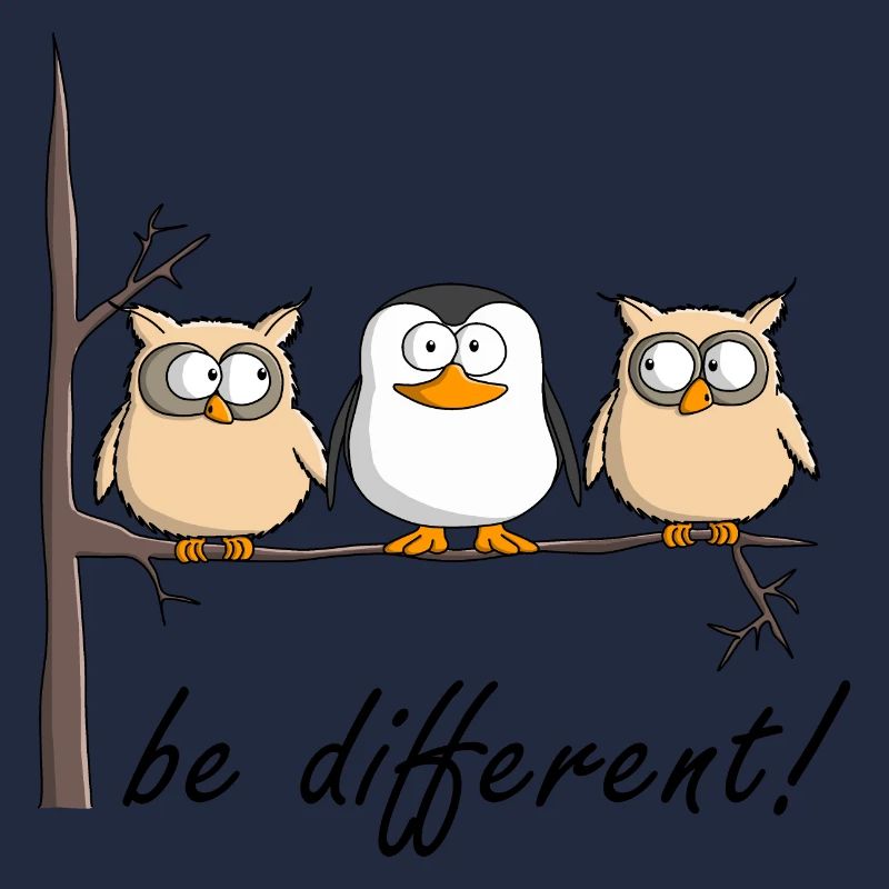 Eule und Pinguin