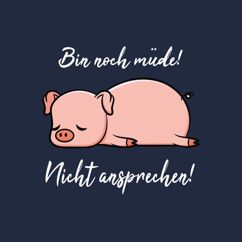 Cochon mignon - cadeau animal fatigué endormi